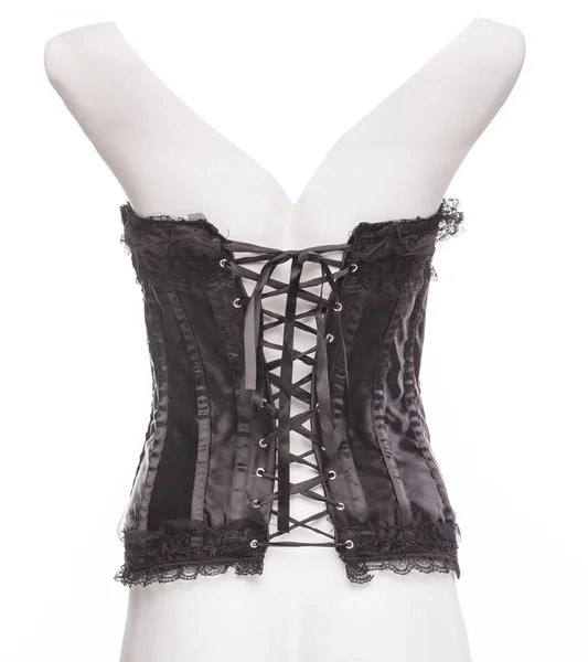 Black retro corset — Stock Photo, Image