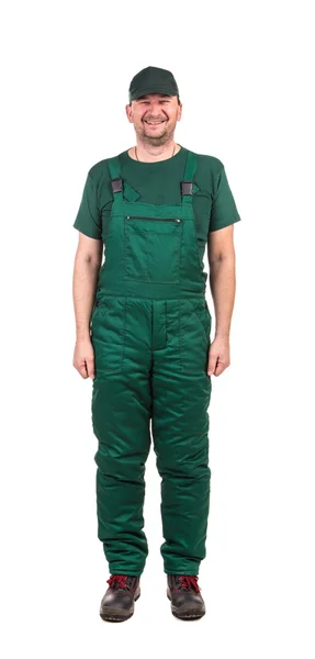 Homem de uniforme verde . — Fotografia de Stock