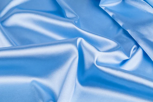 Blue silk drapery — Stock Photo, Image