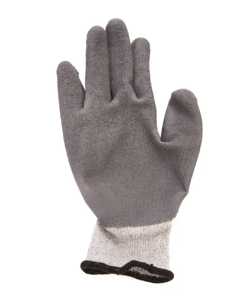 Rubber beschermende grijze handschoen. — Stockfoto