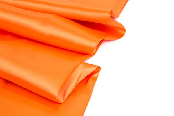 Oranje zijden gordijnen. — Stockfoto
