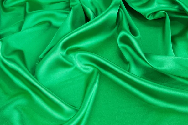 Green silk drapery. — Stock Photo, Image