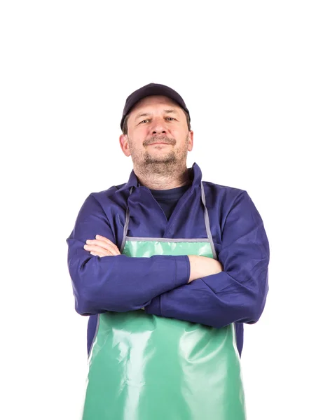 Soldador sonriente con brazos cruzados —  Fotos de Stock