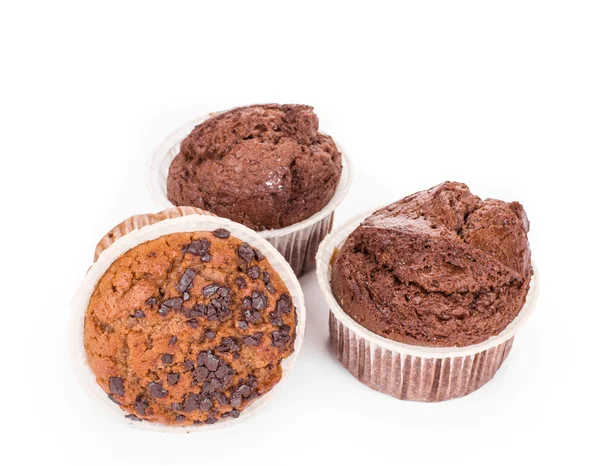 Muffins saborosos Isolados — Fotografia de Stock