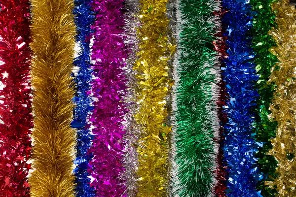 Tinsels of different colours. — Stock Photo, Image