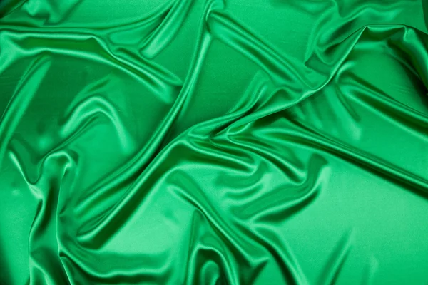 绿色丝绸背景. — 图库照片