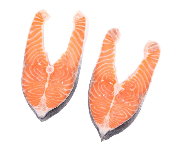 Два свіжих лосося стейки . — стокове фото