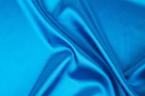 Blue silk texture close up. — Stock Photo, Image