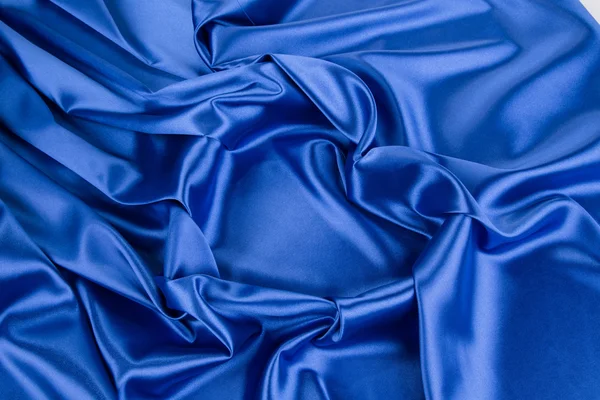 Blue silk heart background. — Stock Photo, Image