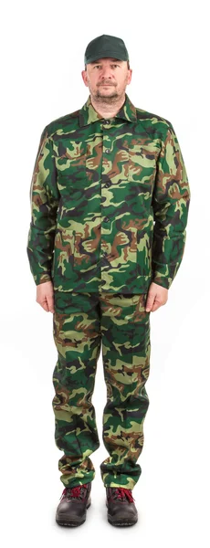 Homem orgulhoso em terno militar . — Fotografia de Stock
