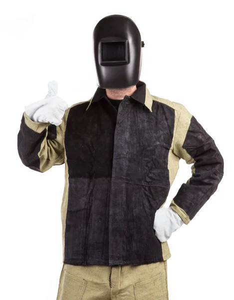 Welder in workwear suit. — Stock Photo, Image