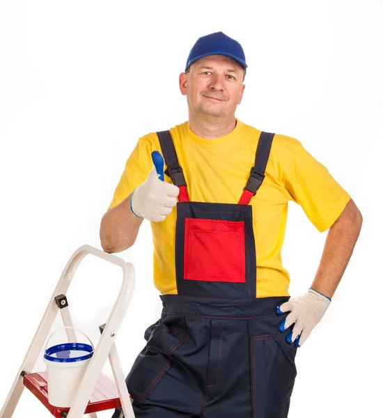 Arbeiter auf der Treppe. — Stockfoto