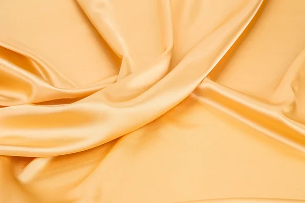 Gouden zijden gordijnen. — Stockfoto