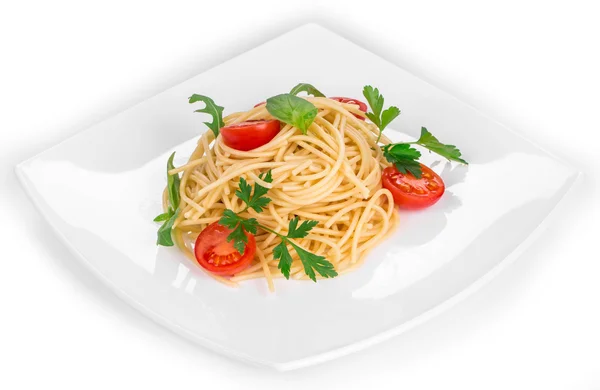 Makaron włoski z pomidorami. — Zdjęcie stockowe