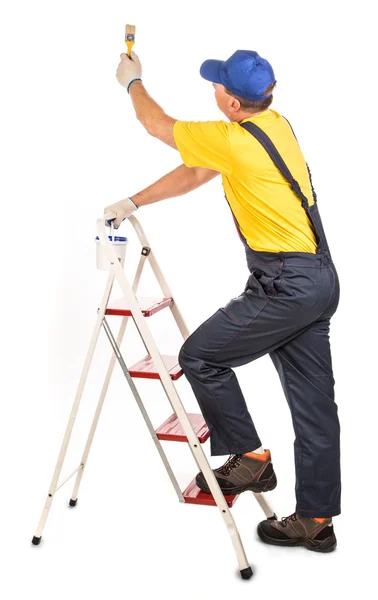 Worker on staircase . — Stock Photo, Image