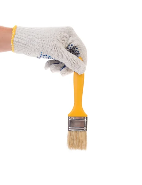 Hand holding brush — Stock Photo, Image