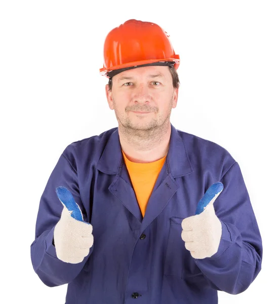 Worker in great mood. — Stock Photo, Image