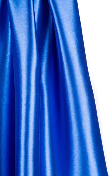 Blue dark silk texture cloth. — Stock Photo, Image