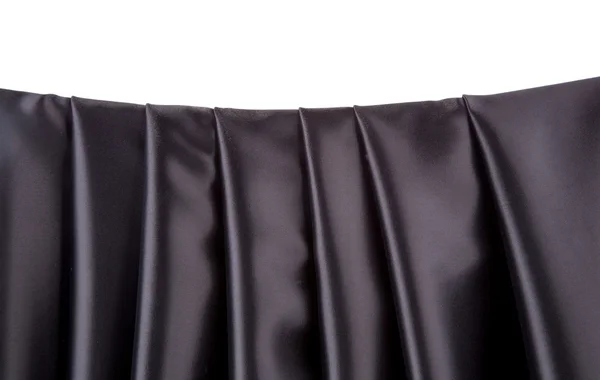 Soft folds of black silk cloth. — Stock Photo, Image