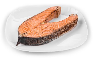 taze ızgara somon steak.