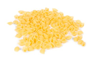 İtalyan makarna kabukları yakın çekim.