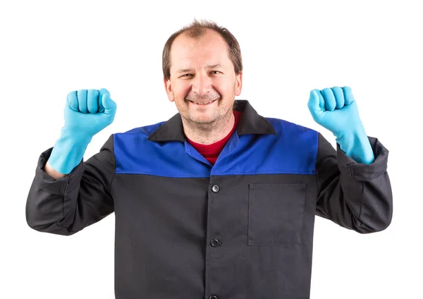 Smiling and happy Worker — Stock Photo, Image