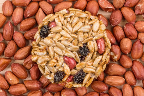 Candied, peanuts and sunflower seeds — Stock Photo, Image