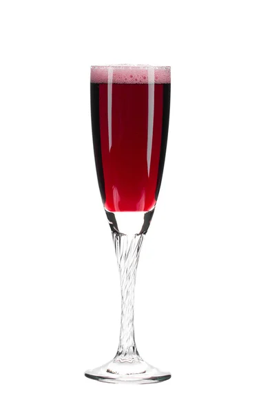 Close up of red champagne in a glass. — Stock Photo, Image