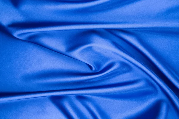 Tissu de soie bleu . — Photo