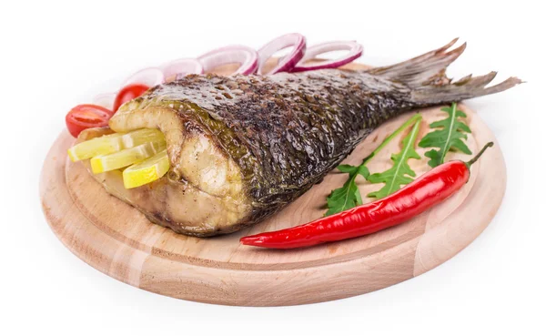 Grillad karp med paprika. — Stockfoto