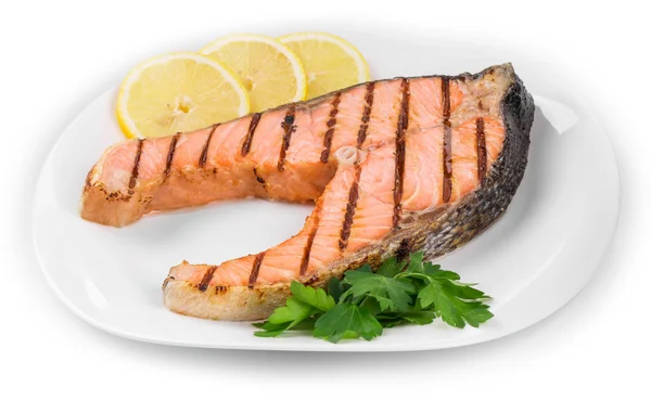 Fresh salmon steak — Stock Photo, Image