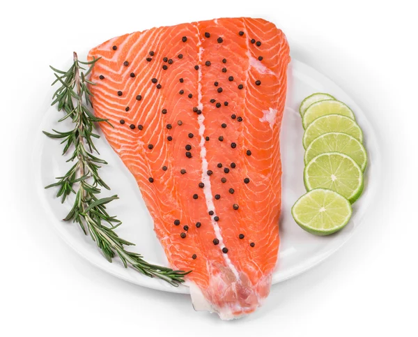 Fresh salmon steak — Stock Photo, Image