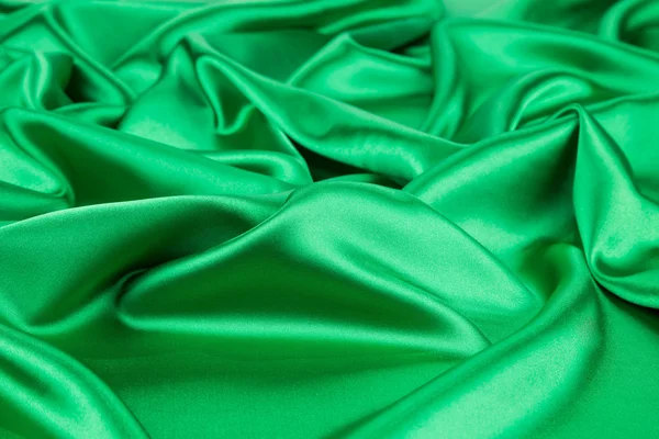緑の絹のカーテン. — ストック写真