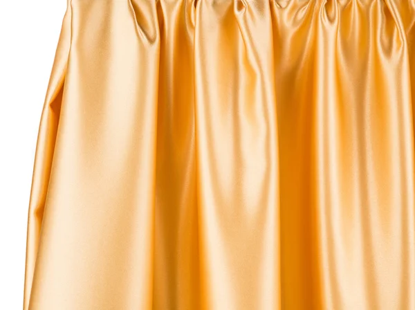 Zlaté hedvábné závěsy. — Stock fotografie