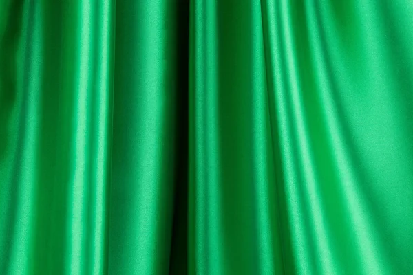 緑の絹のカーテン — ストック写真