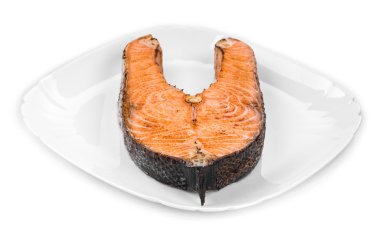 taze ızgara somon steak.