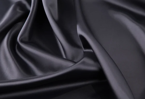 黒い絹の布背景. — ストック写真