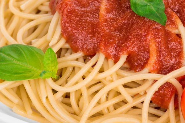 Bild av ketchup och pasta. — Stockfoto