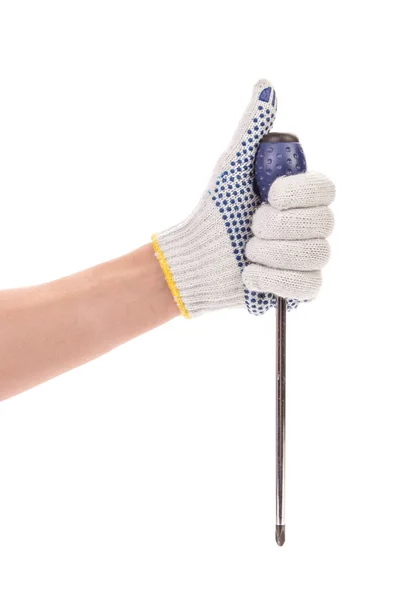 Hand holding screwdriver. — Stock Photo, Image