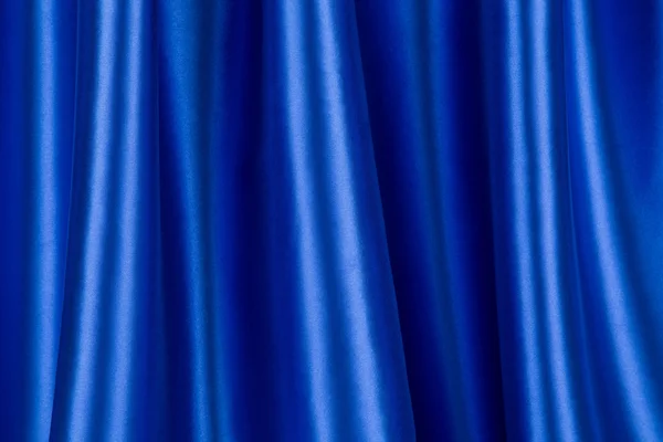 Sfondo drappeggio seta blu . — Foto Stock