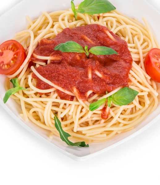 Pasta italiana con pomodori. — Foto Stock