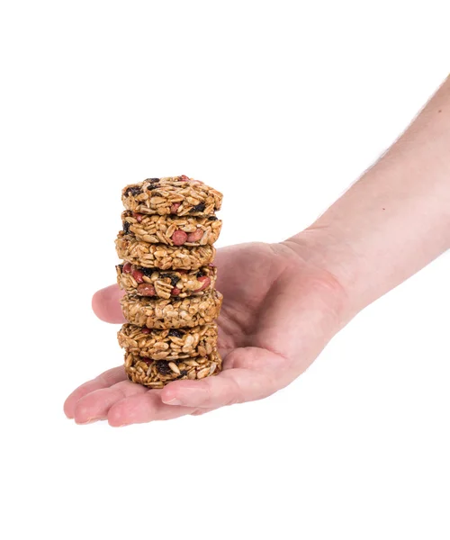 Candied peanuts seeds in hand. — Stock Photo, Image