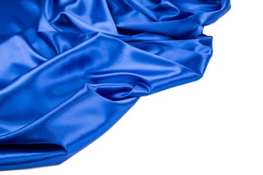 Mavi ipek kumaştan