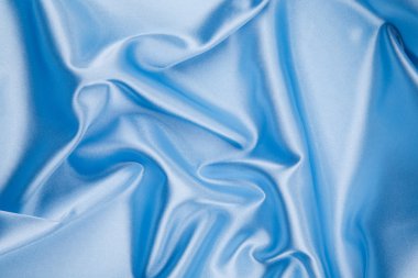 Mavi ipek kumaştan