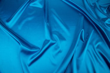 Mavi ipek kumaştan