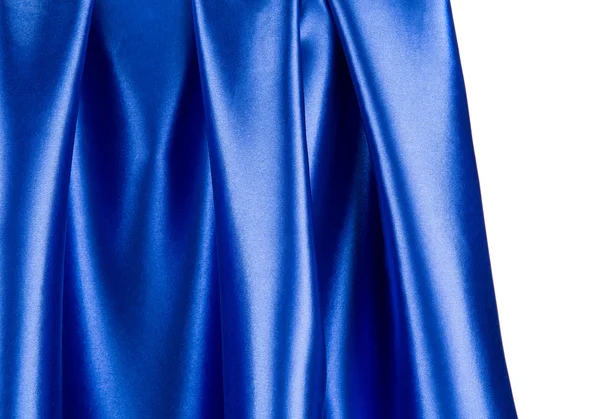 Modrá hedvábná tkanina. — Stock fotografie