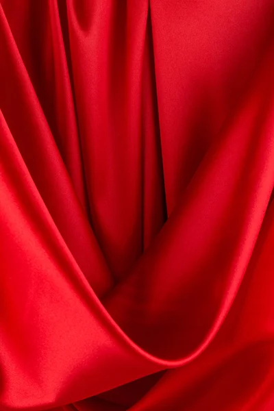 Pano de seda vermelho — Fotografia de Stock
