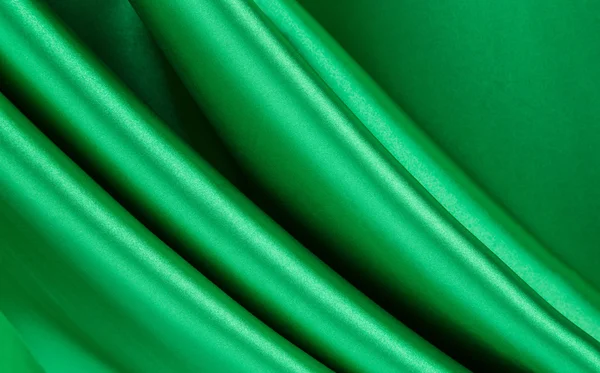 Groene zijden doek — Stockfoto