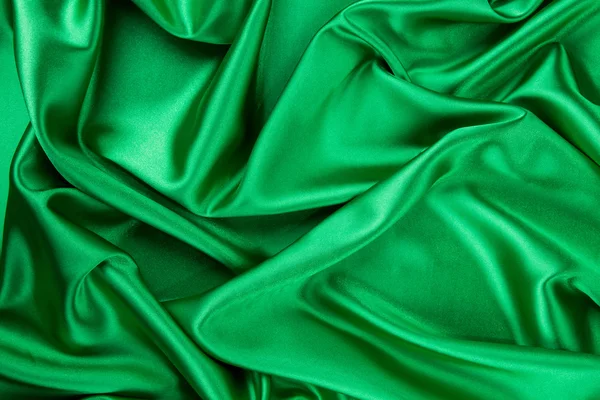 Green silk cloth — Stock Photo, Image