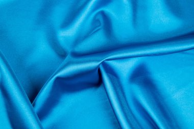 Mavi ipek kumaştan